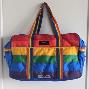 VINTAGE Victor Sports Design HAWAII Rainbow Duffle